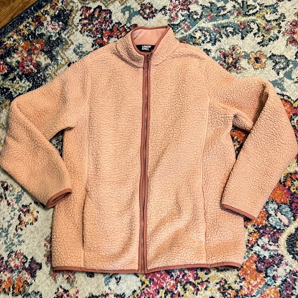 Lands End Full Zip Sherpa Jacket 